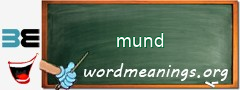 WordMeaning blackboard for mund